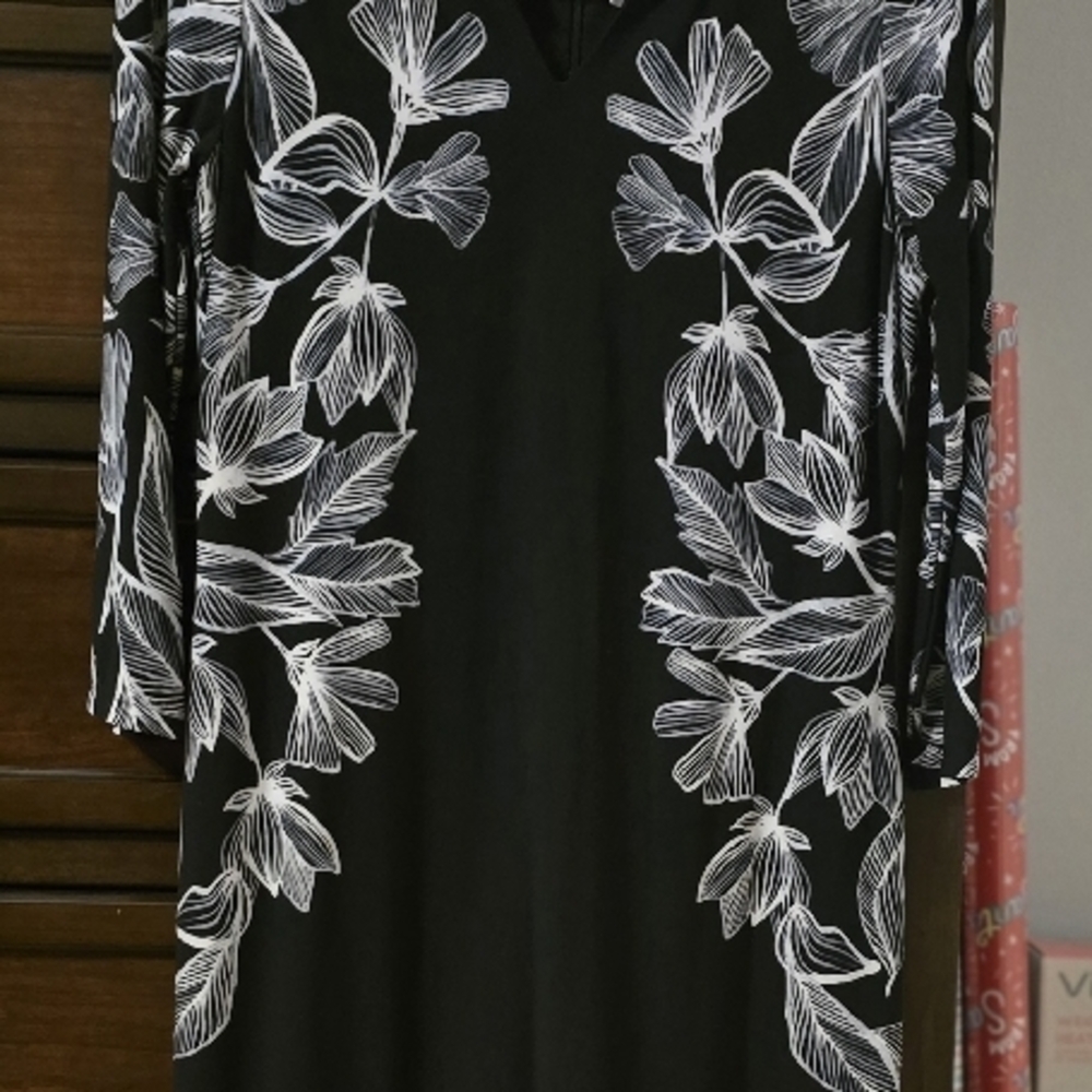 Black and White Floral Dress